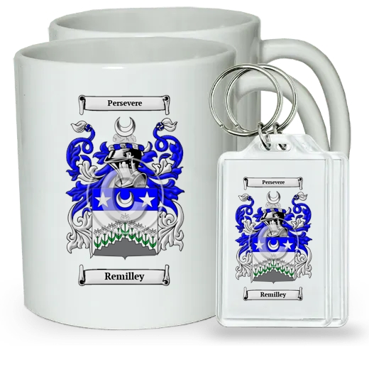 Remilley Pair of Coffee Mugs and Pair of Keychains