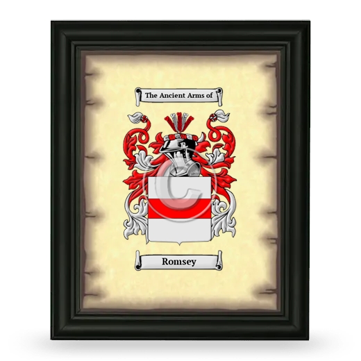 Romsey Coat of Arms Framed - Black