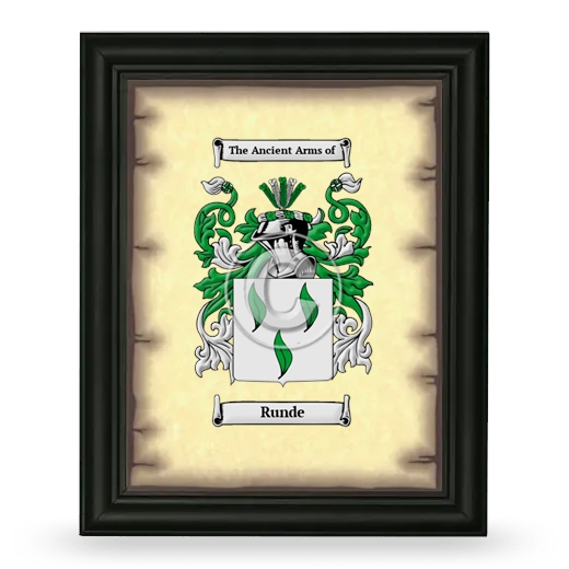 Runde Coat of Arms Framed - Black