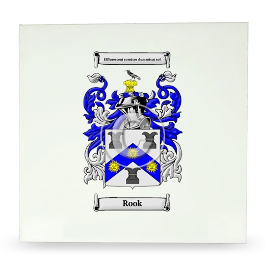 Rook Large Ceramic Tile with Coat of Arms