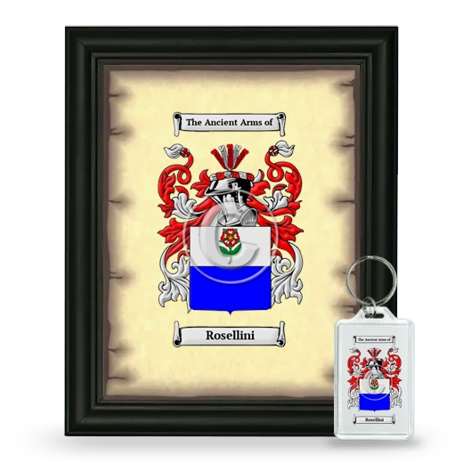 Rosellini Framed Coat of Arms and Keychain - Black