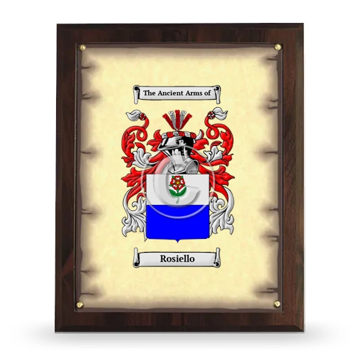 Rosiello Coat of Arms Plaque