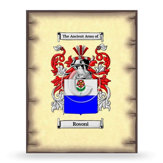 Rosoni Coat of Arms Print