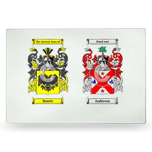 Double Coat of Arms Glass Cutting Board