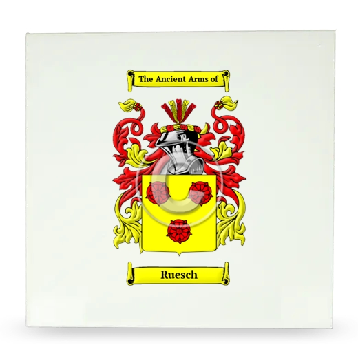 Ruesch Large Ceramic Tile with Coat of Arms