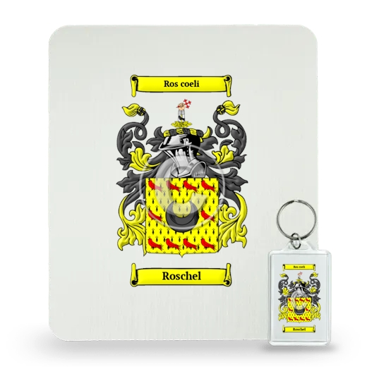 Roschel Mouse Pad and Keychain Combo Package