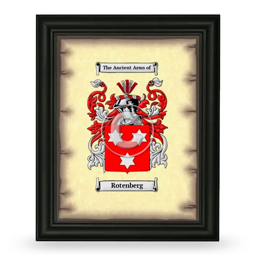 Rotenberg Coat of Arms Framed - Black