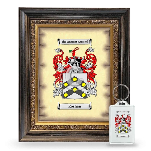 Roshan Framed Coat of Arms and Keychain - Heirloom