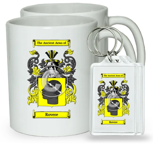 Rovere Pair of Coffee Mugs and Pair of Keychains