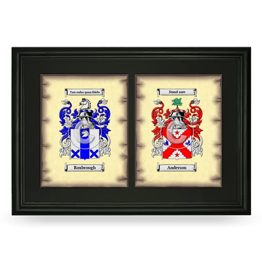 Double Coat of Arms Framed - Black