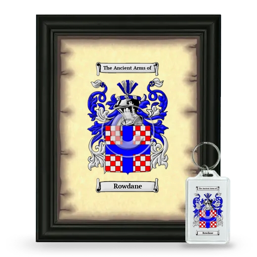 Rowdane Framed Coat of Arms and Keychain - Black