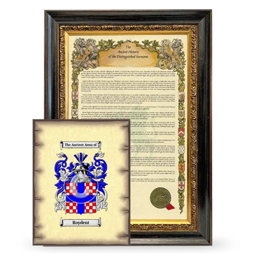 Roydent Framed History and Coat of Arms Print - Heirloom