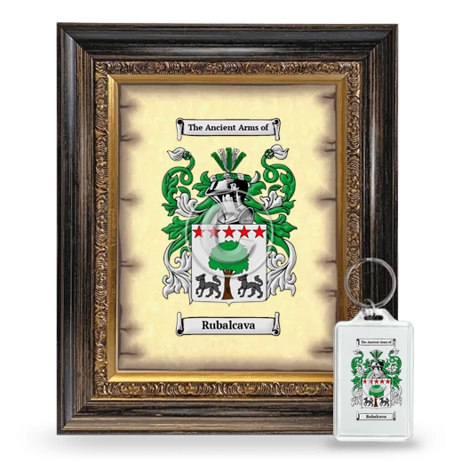 Rubalcava Framed Coat of Arms and Keychain - Heirloom