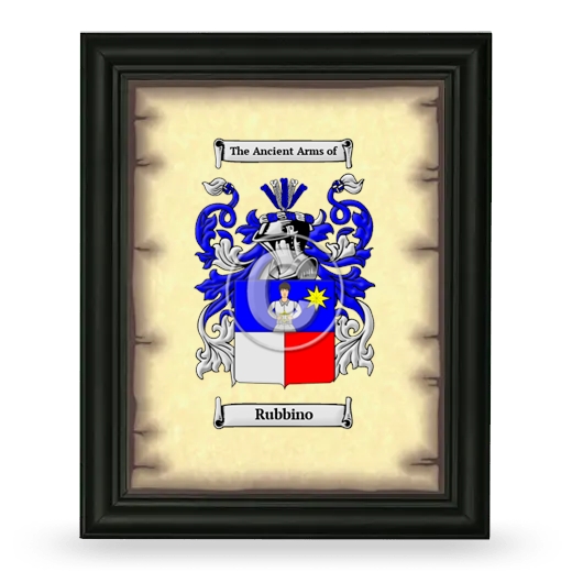 Rubbino Coat of Arms Framed - Black