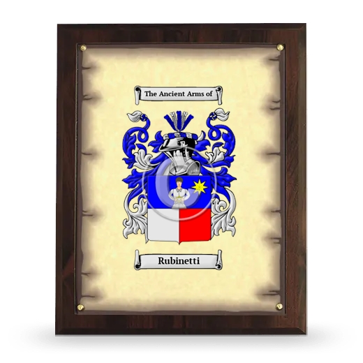 Rubinetti Coat of Arms Plaque