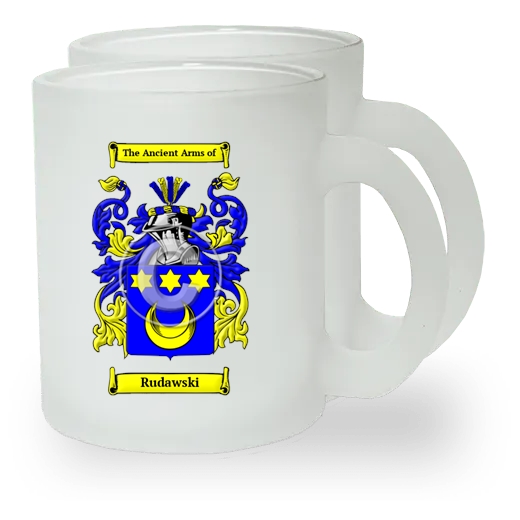 Rudawski Pair of Frosted Glass Mugs