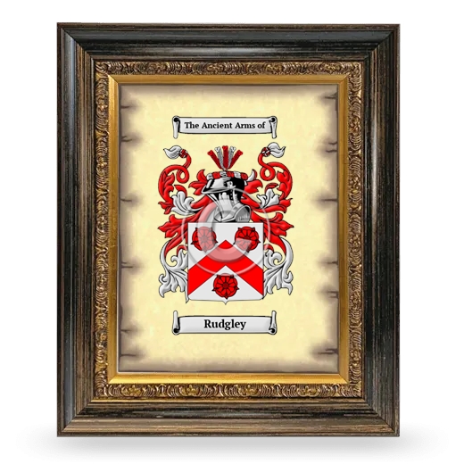 Rudgley Coat of Arms Framed - Heirloom