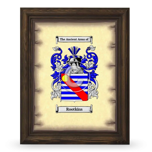 Rootkins Coat of Arms Framed - Brown