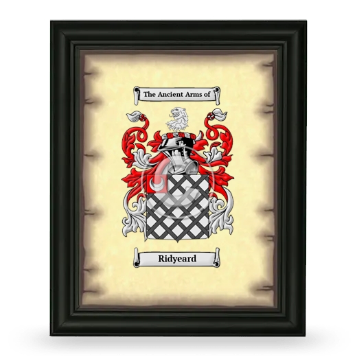 Ridyeard Coat of Arms Framed - Black