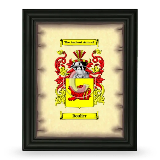 Roulier Coat of Arms Framed - Black