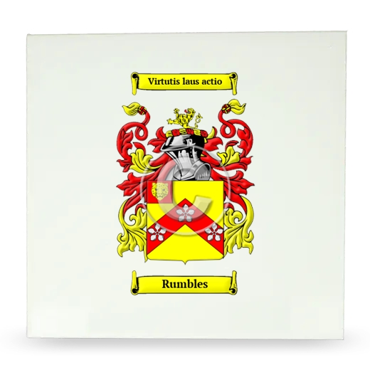 Rumbles Large Ceramic Tile with Coat of Arms