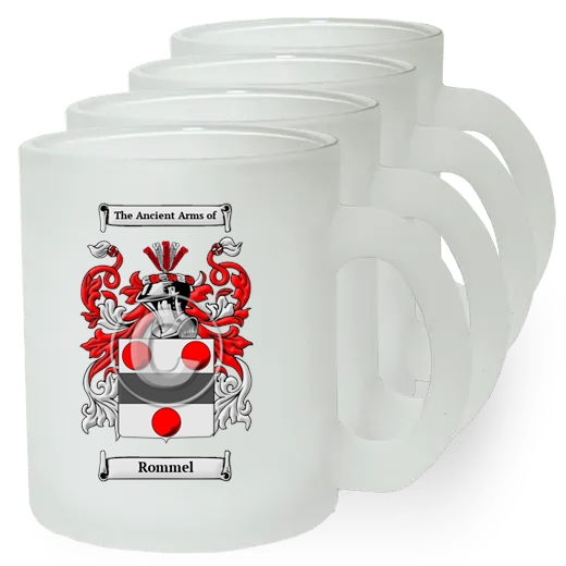 Rommel Set of 4 Frosted Glass Mugs