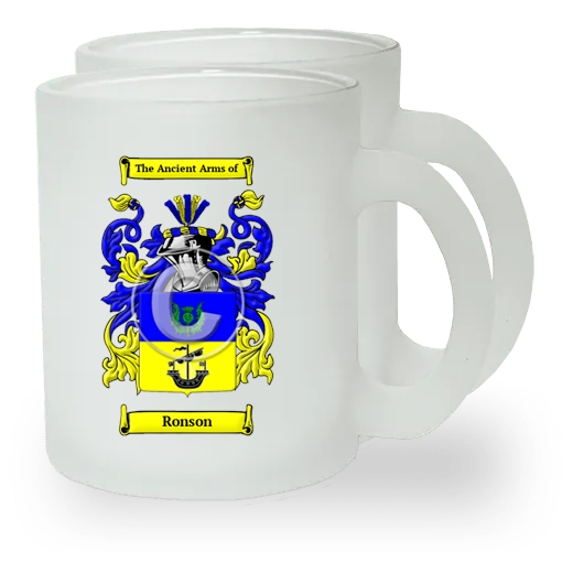 Ronson Pair of Frosted Glass Mugs