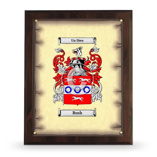 Rush Coat of Arms Plaque