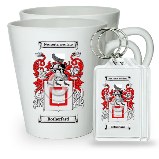 Rotherfard Pair of Latte Mugs and Pair of Keychains