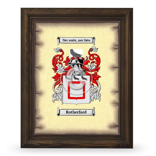 Rotherfard Coat of Arms Framed - Brown