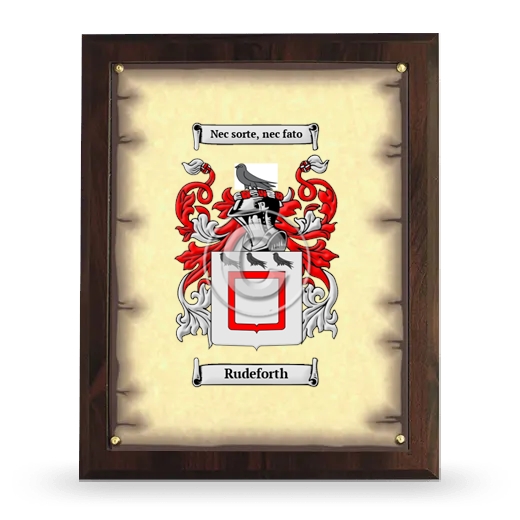 Rudeforth Coat of Arms Plaque