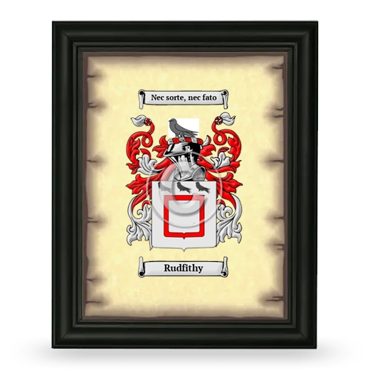 Rudfithy Coat of Arms Framed - Black