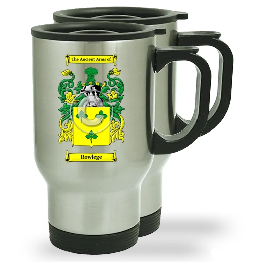 Rowlege Pair of Steel Travel Mugs