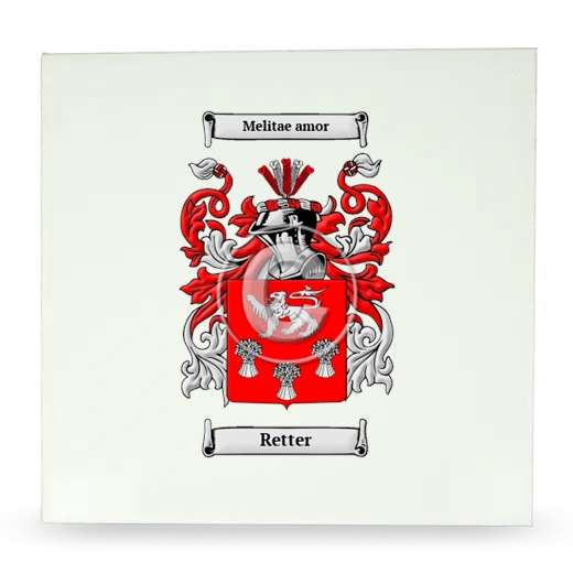 Retter Large Ceramic Tile with Coat of Arms