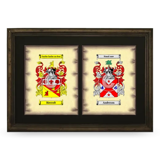 Double Coat of Arms Framed - Brown