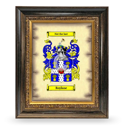 Roylane Coat of Arms Framed - Heirloom