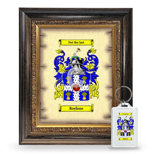 Roylane Framed Coat of Arms and Keychain - Heirloom