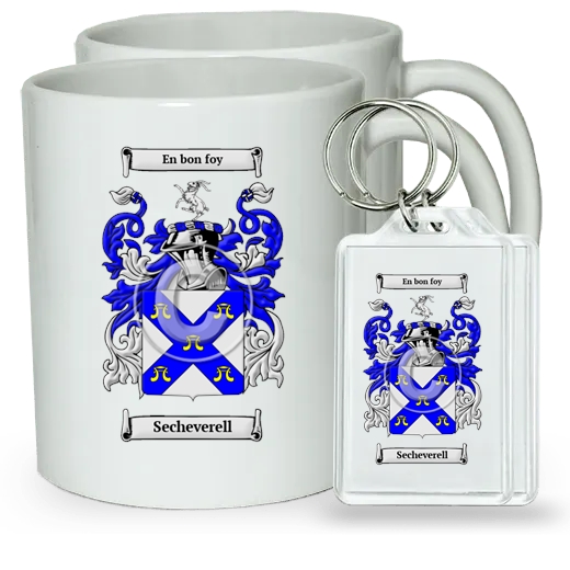 Secheverell Pair of Coffee Mugs and Pair of Keychains