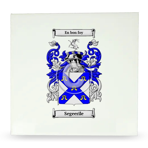 Segeerile Large Ceramic Tile with Coat of Arms