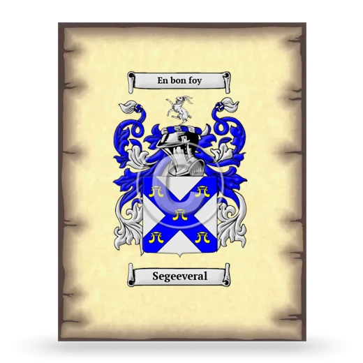 Segeeveral Coat of Arms Print