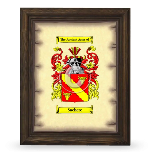 Sachere Coat of Arms Framed - Brown