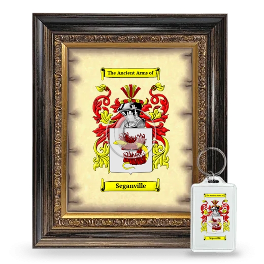 Seganville Framed Coat of Arms and Keychain - Heirloom