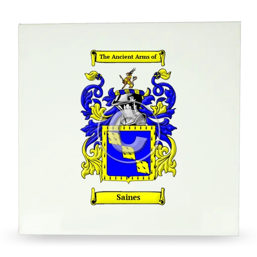 Saines Large Ceramic Tile with Coat of Arms