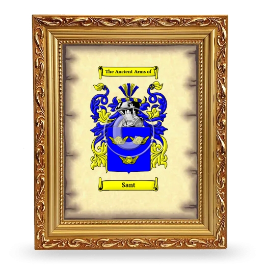 Sant Coat of Arms Framed - Gold