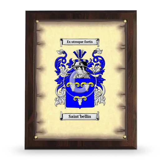 Saint'bellin Coat of Arms Plaque