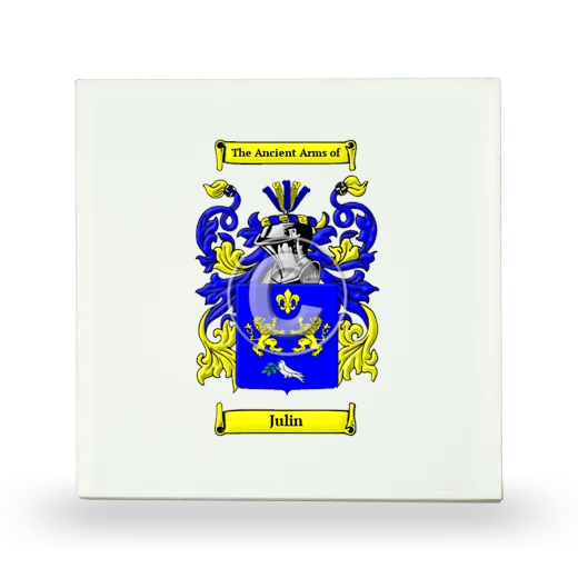 Julin Small Ceramic Tile with Coat of Arms