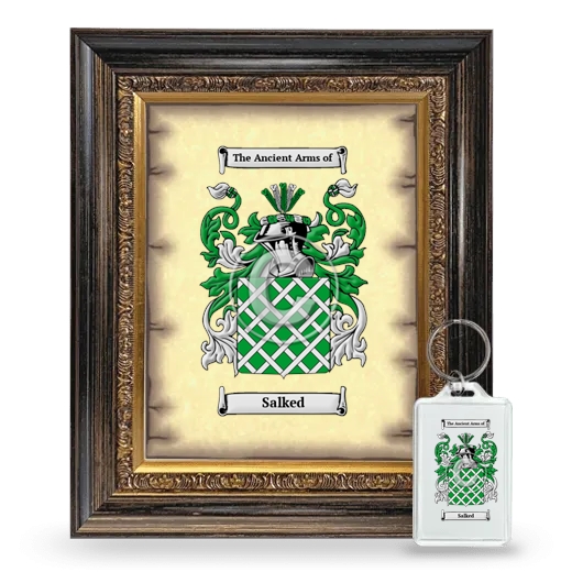 Salked Framed Coat of Arms and Keychain - Heirloom