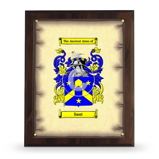 Saut Coat of Arms Plaque