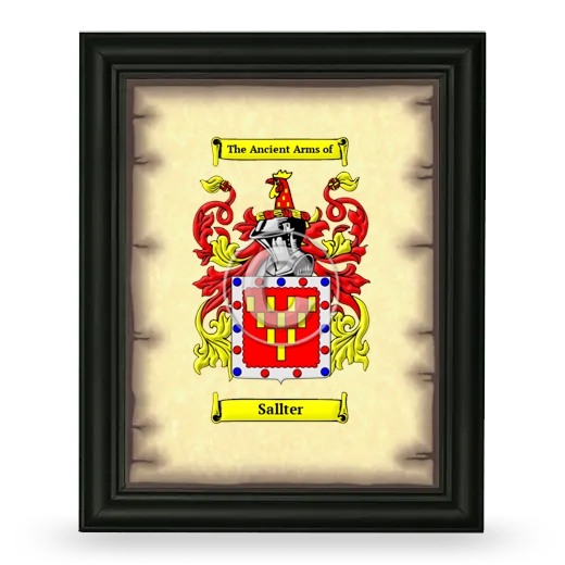 Sallter Coat of Arms Framed - Black