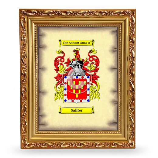 Sallter Coat of Arms Framed - Gold